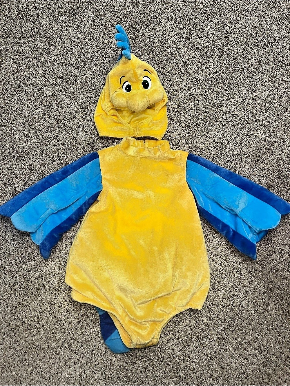 Disney Flounder Baby Costume Yellow & Blue